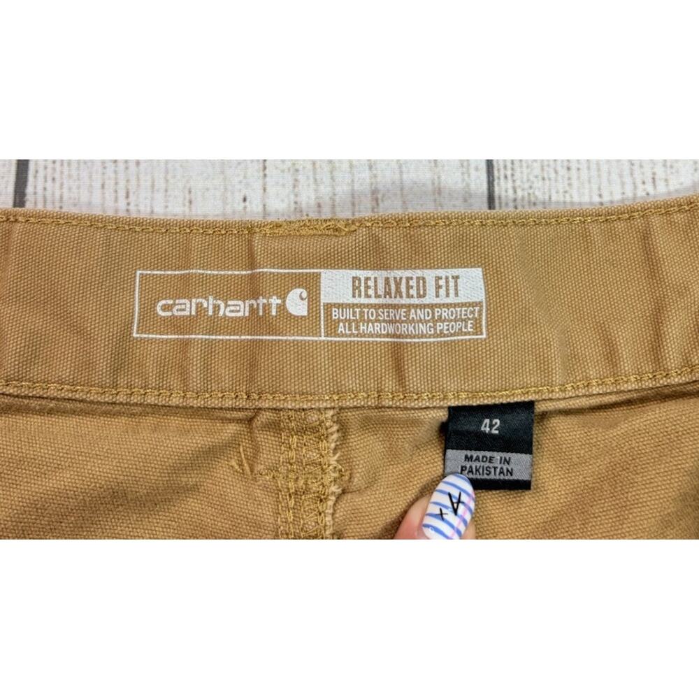 Carhartt Men’s Rugged Flex Relaxed Fit Canvas Work Shorts Size 42 BS2514-M - Picture 5 of 9